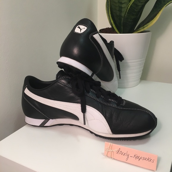 Puma Sprint Vintage Black & White Running Shoes - Picture 2 of 8